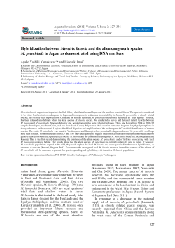 article - Aquatic Invasions
