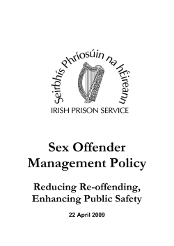 Sex Offender Management Policy &ndash; Reducing