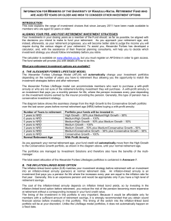 INTRODUCTION This note explains the range of investment choices