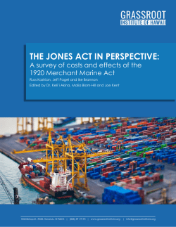 The Jones Act in Perspective