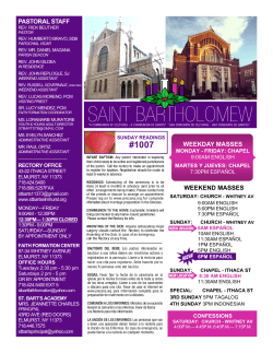 pastoral staff weekday masses weekend masses