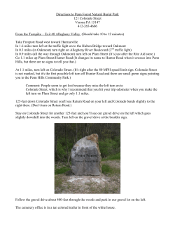 Directions to Penn Forest Natural Burial Park 121 Colorado Street