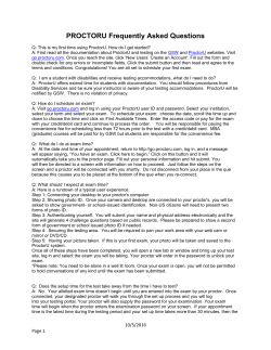 PROCTORU Frequently Asked Questions