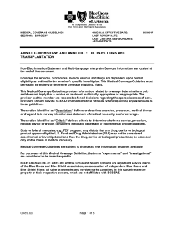 Amniotic Membrane and Amniotic Fluid Injections and