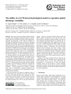 The ability of a GCM-forced hydrological model to reproduce global