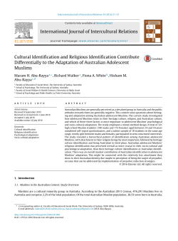 Cultural Identification and Religious Identification