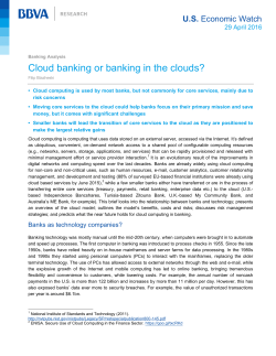 Cloud banking or banking in the clouds?