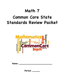 Math 7 Common Core State Standards Review Packet