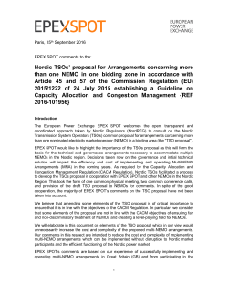 EPEX SPOT response to consultation NordReg_Final_15 Sept 2016