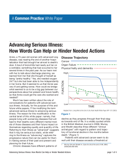 Advancing Serious Illness: How Words Can