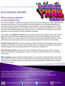 2015 Annual Newsletter - Birmingham PHAB Camps