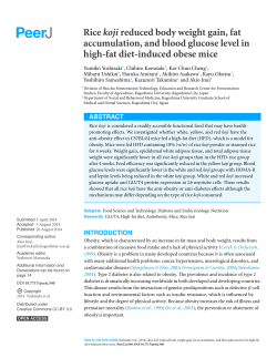 Rice koji reduced body weight gain, fat accumulation, and