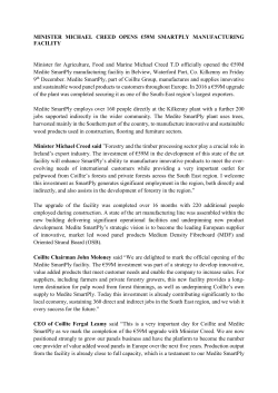 Minister Creed opens new SmartPly Facility