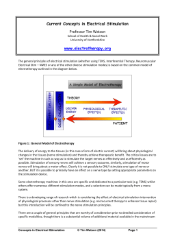 General Concepts in Electrical Stimulation