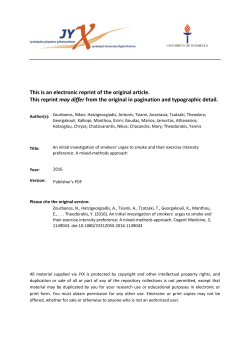 An initial investigation of smokers` urges to smoke and their exercise