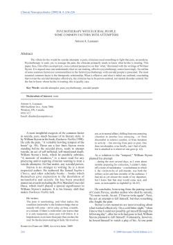psychotherapy with suicidal people