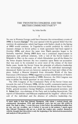 the twentieth congress and the british communist