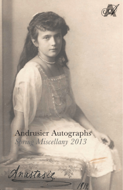 Introduction - Andrusier Autographs