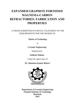 expanded graphite fortified magnesia-carbon