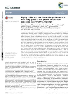 Highly stable and biocompatible gold nanorod&ndash;DNA conjugates as
