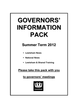 governors` information pack