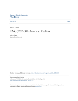 ENG 3702-001: American Realism - The Keep