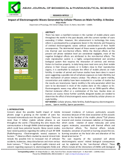 Impact of Electromagnetic Waves Generated by Cellular Phones on