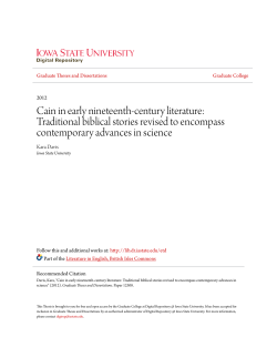 Cain in early nineteenth-century literature