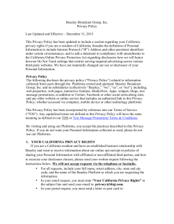 Privacy Policy - Beasley Media Group, Inc.