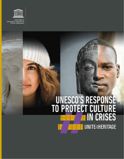 UNESCO`s response to protect culture in crises