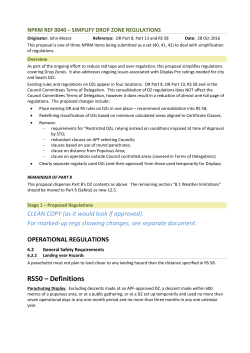 NPRM Item 40 - Simplify DZ Regulations
