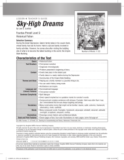 Sky-High Dreams - Houghton Mifflin Harcourt