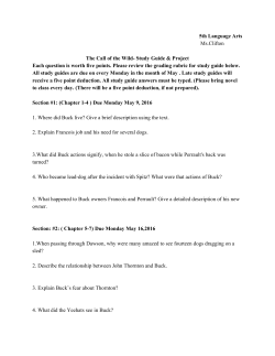 5th Language Arts Ms.Clifton The Call of the Wild Study Guide