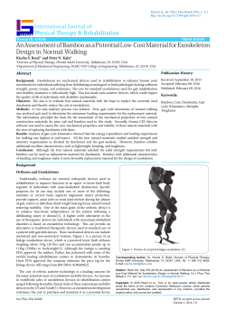 An Assessment of Bamboo as a Potential Low