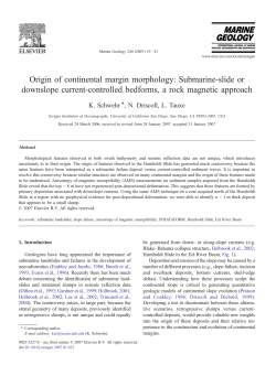 Origin of continental margin morphology: Submarine
