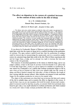 The effect on digestion in the rumen of a gradual increase in the