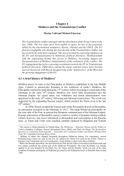 Moldova and the Transnistrian Conflict