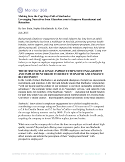 Making Sure the Cup Stays Full at Starbucks 071515