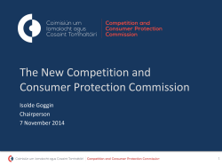 The new Competition and Consumer Protection Commission