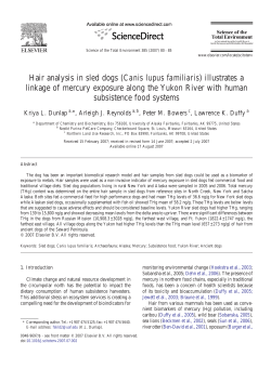 Hair analysis in sled dogs (Canis lupus familiaris)