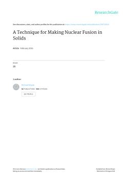 A Technique for Making Nuclear Fusion in Solids