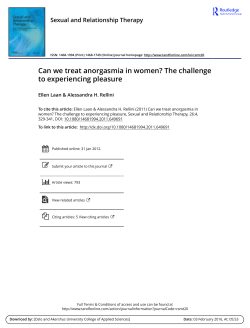 Can we treat anorgasmia in women? The challenge to