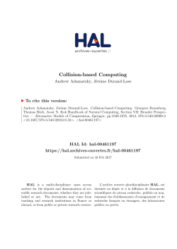 Collision-based Computing - univ-orleans