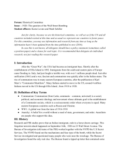 Questioning the Wall street bombing