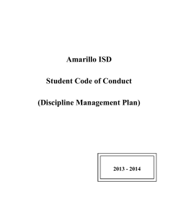Amarillo ISD Student Code of Conduct