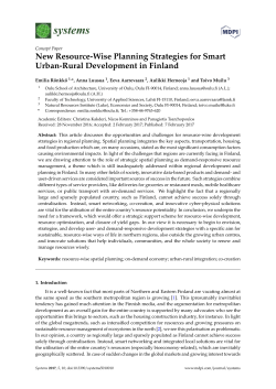 New Resource-Wise Planning Strategies for Smart Urban
