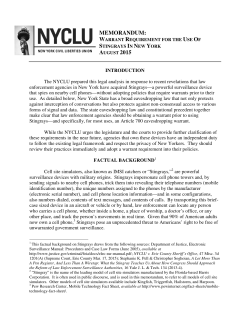 legal memorandum - New York Civil Liberties Union