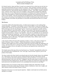 Leonards and the Refining of Iron Brad Leonard, bradsport.com