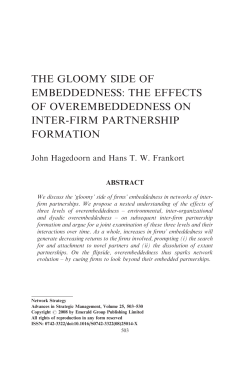 The gloomy side of embeddedness
