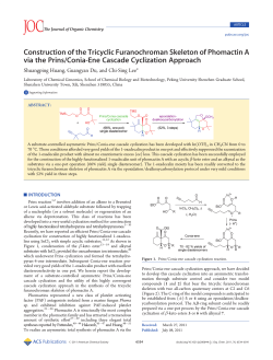 Construction of the Tricyclic Furanochroman Skeleton of Phomactin